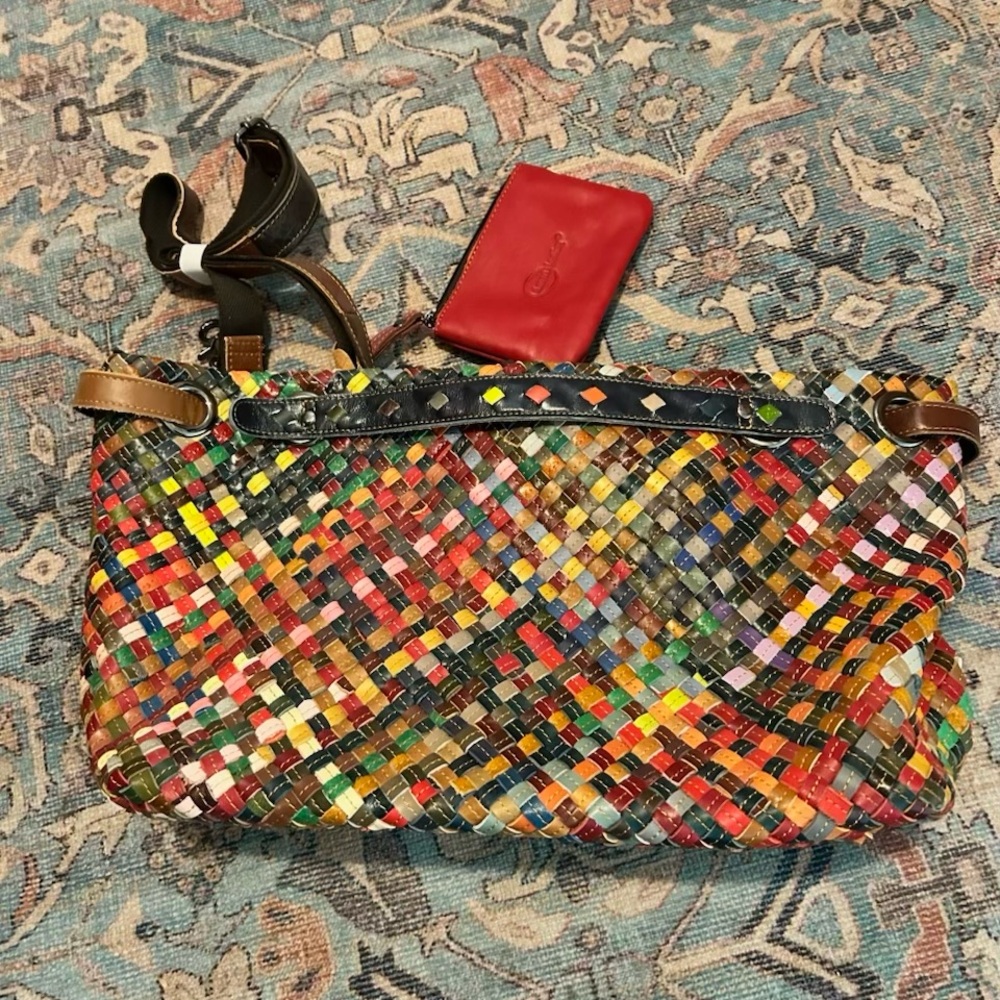 Colorful Woven Shoulder Bag